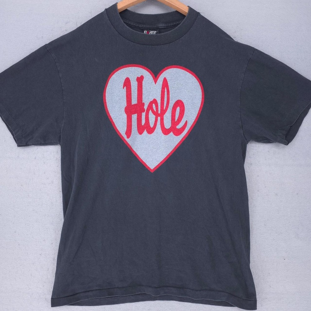 Vintage Hole Band Shirt REPRINT 90s Courtney Love Size Large